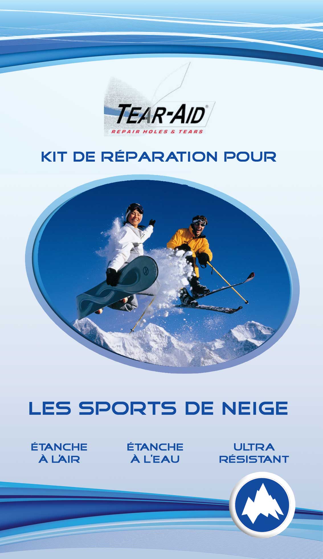 Le pack Tear-Aid pour le ski, le snowboard, la raquette et autres sports d'hiver