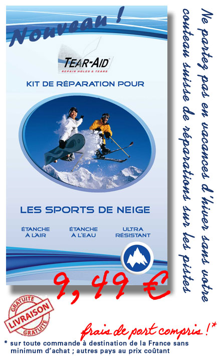 Nouveau : Le kit pour réparer les textiles de ski et de snowboard sur les pistes !